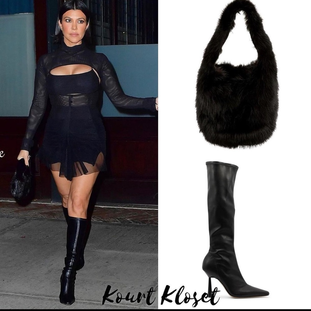 Gia Borghini Rosie heeled boots as seen on Kourtney Kardashian. GiaxRHW